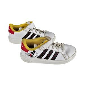 ADIDAS X DISNEY UNISEX WHITE GRAND COURT MICKEY MOUSE SHOES SIZE 12K